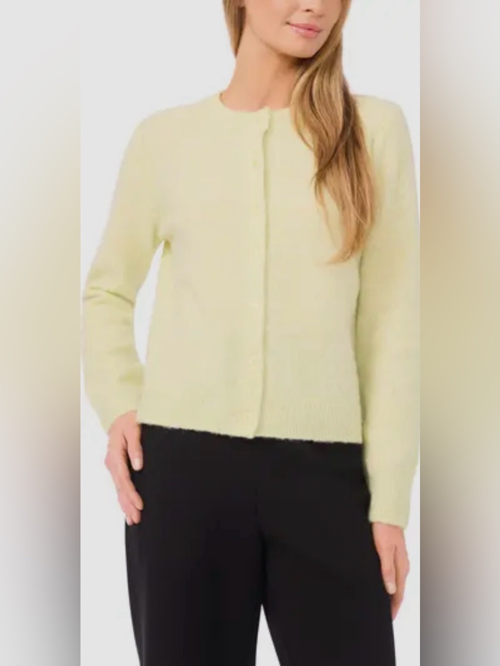 Halogen Crewneck Women's Sweater in Pale Yellow